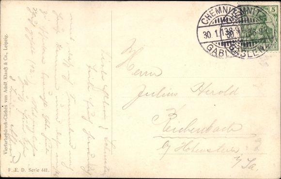 Postcard Eichenbach in the Eifel, fox with captured duck in the forest