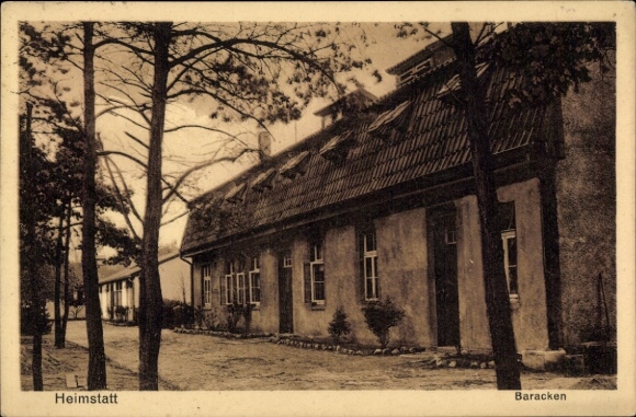 Postcard Varrel in Lower Saxony, homestead, barracks