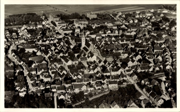 Ak Bad Saulgau in Oberschwaben, Fliegeraufnahme
