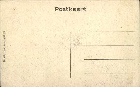 Postcard Izegem West Flanders, Bank Roeselare Thalte
