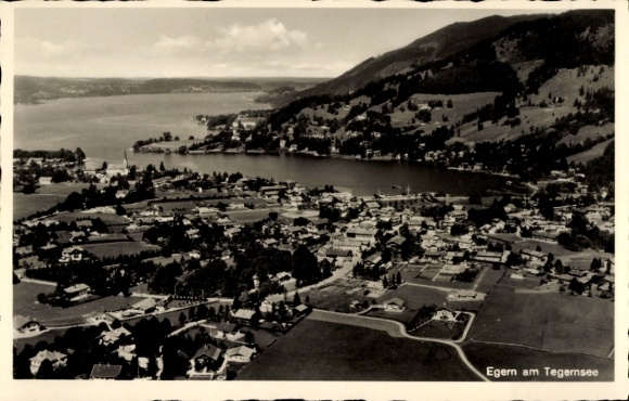 Postcard Egern am Tegernsee Upper Bavaria, aerial photograph