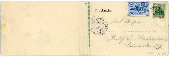 Klapp KP Düsseldorf am Rhein, wystawa przemysłowo-handlowa 1902, most na Renie