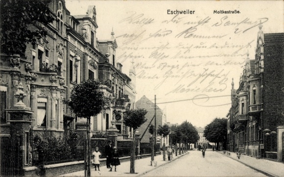 Postcard Eschweiler North Rhine Westphalia, Moltkestraße