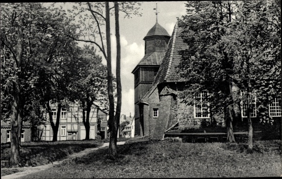 Postcard Visselhövede in Lower Saxony, church