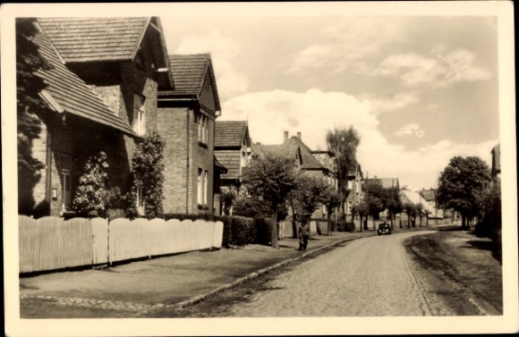 Postcard Boizenburg an der Elbe, houses in Schwartower Straße