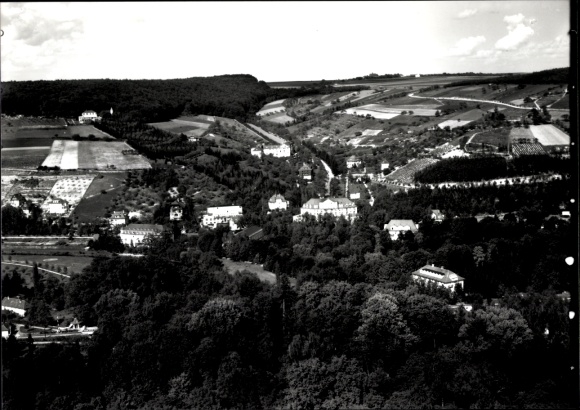 Postcard Bad Mergentheim in Tauberfranken, view of Bad Mergentheim with spa facilities