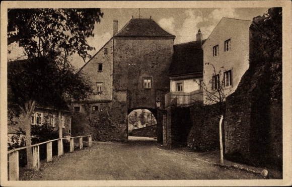 Ak Geithain in Sachsen, ehem. Stadtberg, Untertor, Durchblick Altenburger Straße