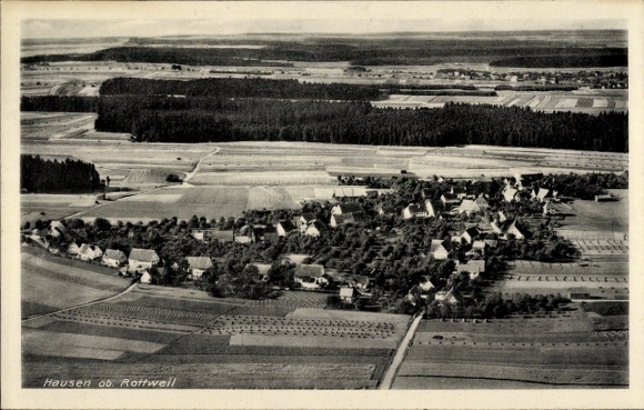 Ak Hausen Rottweil am Neckar, Fliegeraufnahme