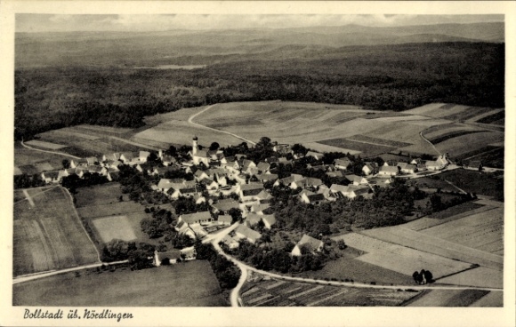 Ak Bollstadt Amerdingen in Schwaben, Fliegeraufnahme