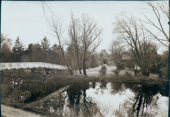 Photo Stade in Lower Saxony, river section with bridge