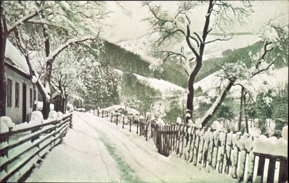 Postcard Lilienfeld in Lower Austria, Traisental, Winter, Vienna Prealps