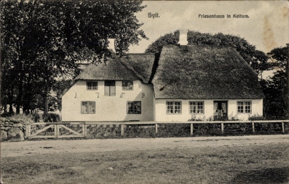 Ak List op Sylt, Mövenberg, Fries huis in Keltum.