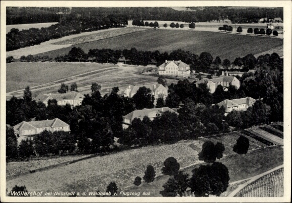 Postcard Wöllershof Störnstein in the Upper Palatinate Bavaria, aerial photograph