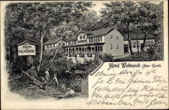 Ansichtkaart Hamburg Wandsbek Volksdorf, Hotel Waldesruh