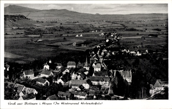 Ak Bietingen Gottmadingen im Hegau, Fliegeraufnahme