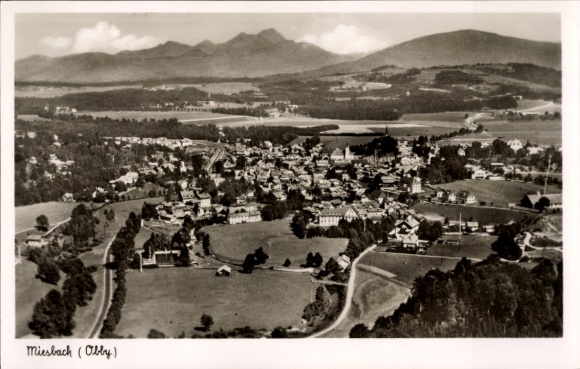 Ak Miesbach in Oberbayern, Fliegeraufnahme