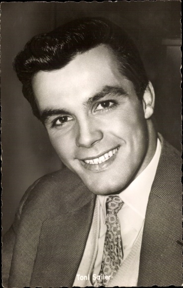 Postcard actor Toni Sailer, portrait