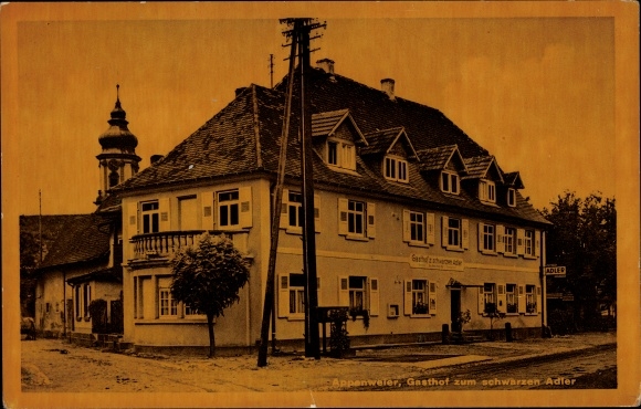 Postcard Appenweier in Baden Black Forest, Gasthof zum Schwarzen Adler