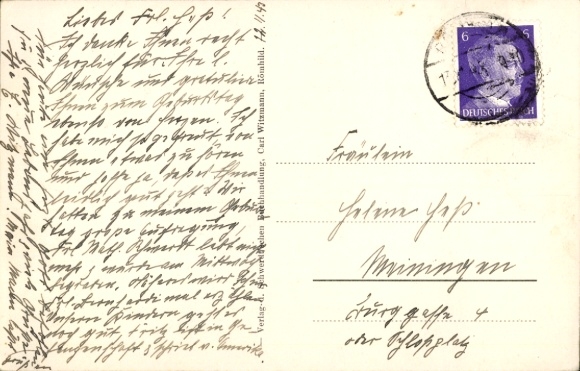 Postcard Römhild in Thuringia, Obere Marktstraße