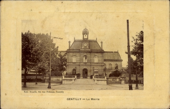 Ak Gentilly Val de Marne, Mairie von  historische Architektur, ruhige Umgebung
