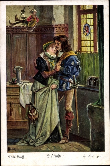 Artist PC Klein, E., Lichtenstein, novel by Wilhelm Hauff, Georg von Sturmfeder