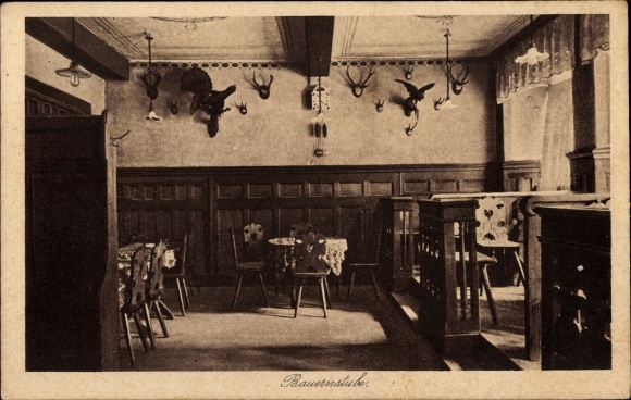 Postcard Weißenstadt im Fichtelgebirge, Hotel Restaurant Reichsadler, owner Fritz Künneth, Bauernstube