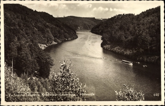 Ak Kriebstein Mittelsachsen, Zschopau-dam