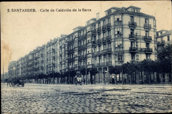 Postcard Santander Kantabrien Spanien, Calle de Calderón de la Barca