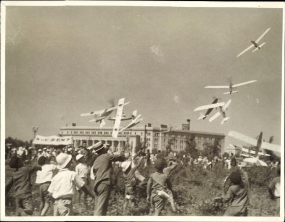 Foto Mandschukuo Staat Mandschu, Modellflug-Wettbewerb, Hsinking