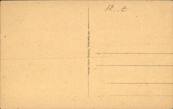 Ak Wesselburen in Dithmarschen, gedeeltelijk zicht, rivier