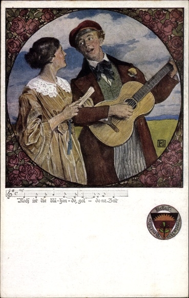 Song Postcard Still is the blooming golden time, German School Association No. 459