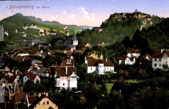 Postcard Blankenburg am Harz, general view