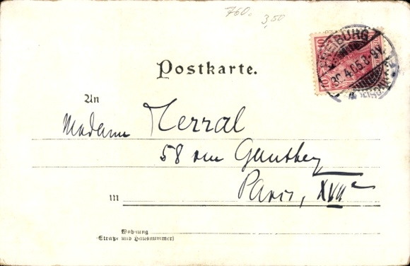 KP artysty G. Koschewa, Renchthal, stroje ludowe Schwarzwaldu, para, słomkowy kapelusz, fajka