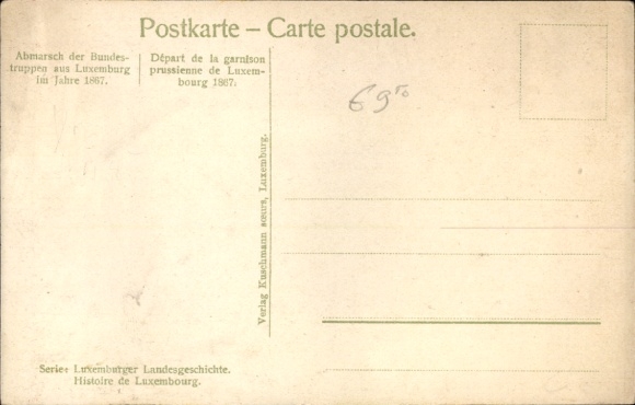 Herb KP Luxembourg Luksemburg, herb, Depart de la Garnison Prussienne 1867