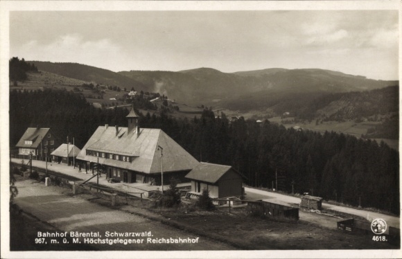 Ak Bärental Feldberg im Schwarzwald, Bahnhof