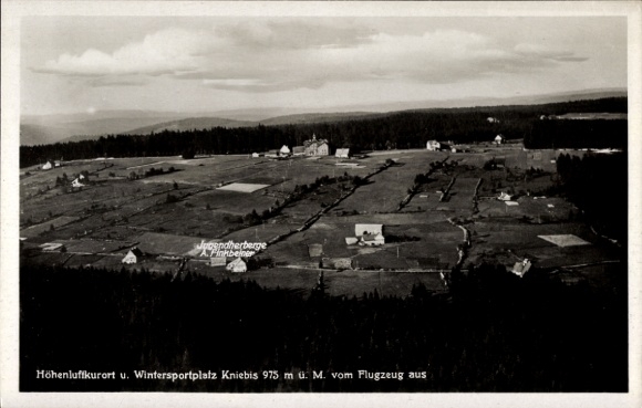 Postcard Kniebis Baiersbronn in the district of Freudenstadt, aerial photograph