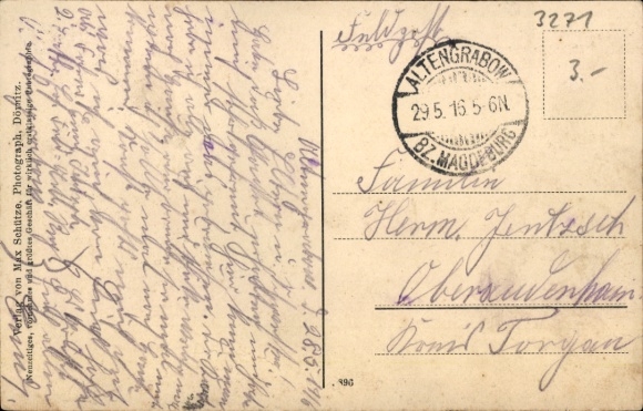 Postcard Altengrabow Möckern in Saxony Anhalt, military training area, barracks of the work command