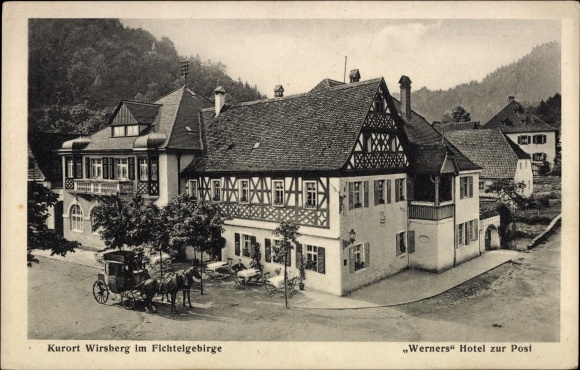 PC Wirsberg in the Fichtelgebirge, Werner&#39;s Hotel Zur Post, carriage