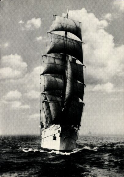 Postcard German Bundeswehr, sailing training ship Gorch Fock