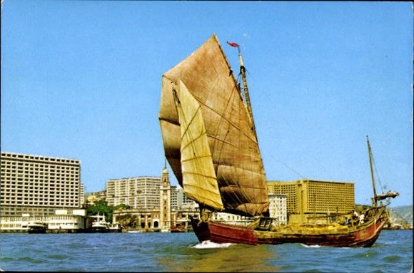 8 oude ansichtkaarten Hong Kong, diverse aanzichten