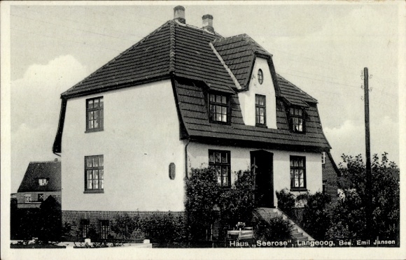 Postcard North Sea resort Langeoog East Frisia, Haus Seerose