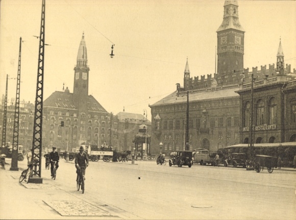 Foto København Kopenhagen Dänemark, Rathausplatz, Rathaus