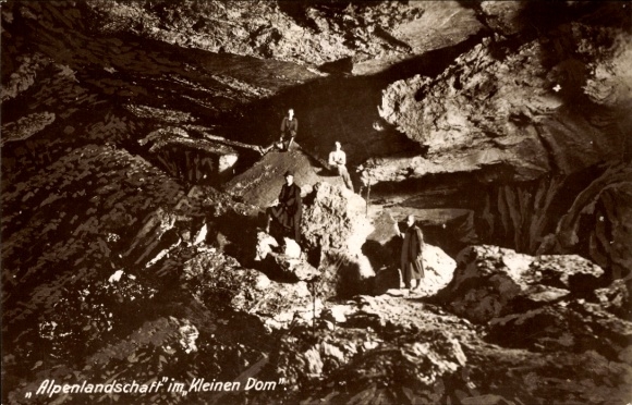 Postcard Uftrungen in the Harz, Heimkehle Cave, Alpine Landscape, Small Cathedral