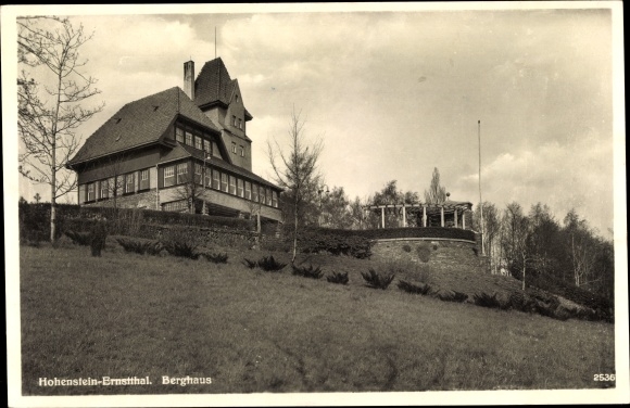 Ansichtkaart Hohenstein Ernstthal in Saksen, berghuis, pergola