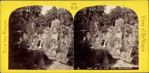 Stereo Photo Remiremont Lothringen Vosges, Saut de la Cuve