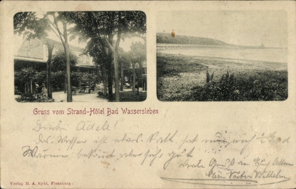 Ak Wassersleben Harrislee in Sleeswijk Holstein, strandhotel