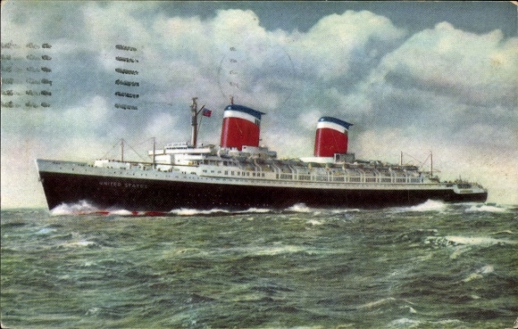 AK passagiersstoomboot SS United States, United States Lines, USL
