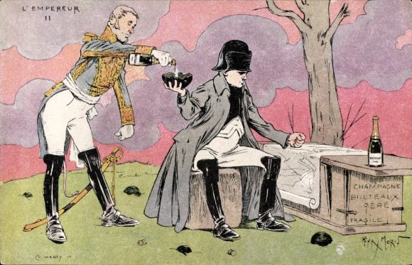 Artist Postcard Morin, H., Napoleon, Champagne