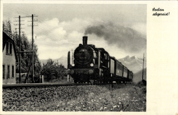 Ak Deutschland, Eisenbahn, Soeben abgereist