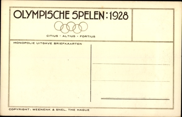 Postcard Olympia 1928, De Uruguay Keeper redt Schitterend, football game